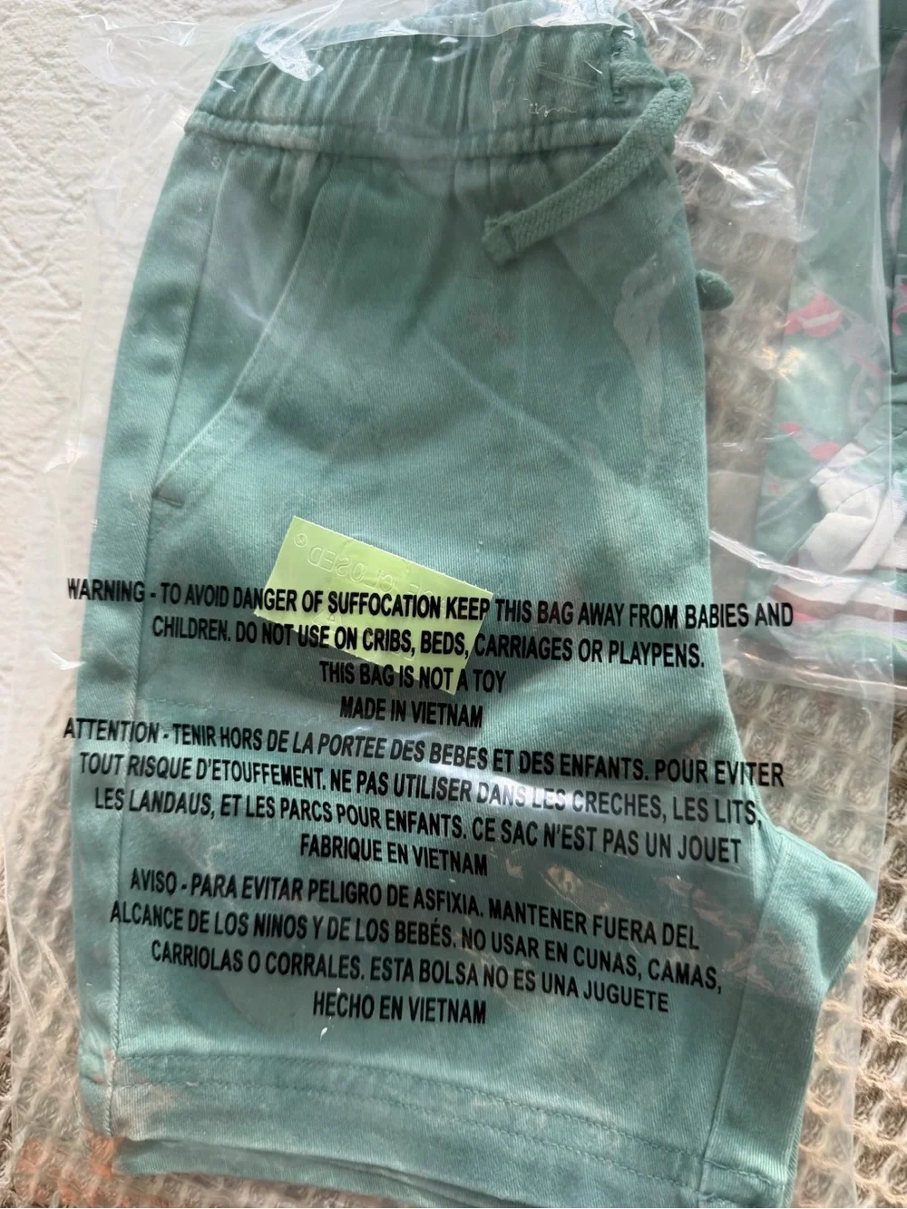 Janie and Jack boys green TWILL shorts size 12-18 months NWT